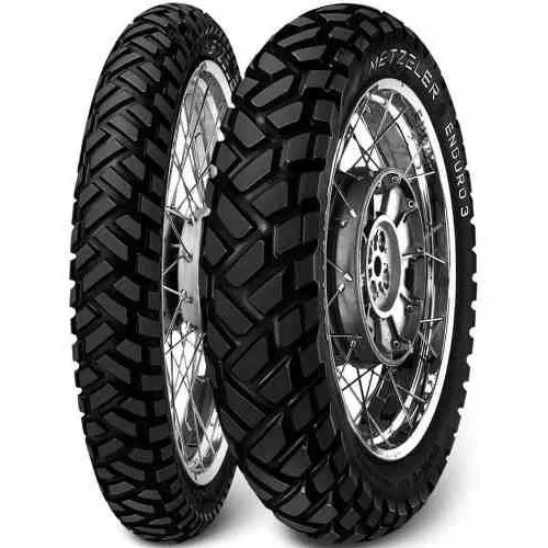 Par Pneu 110/90-17 + 90/90-19 Metzeler Enduro Honda Bros 1 Foto 1