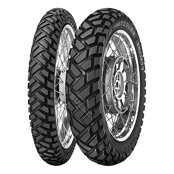 Par Pneu 90/90-21 E 140/80-17 Enduro 3 Xt660falcon- Metzeler Foto 1