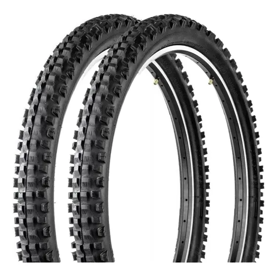 Par Pneu Aro 26 X 2.60 Vee Rubber Stout 65-559 Bike Dh Mtb Cor Preto Foto 1