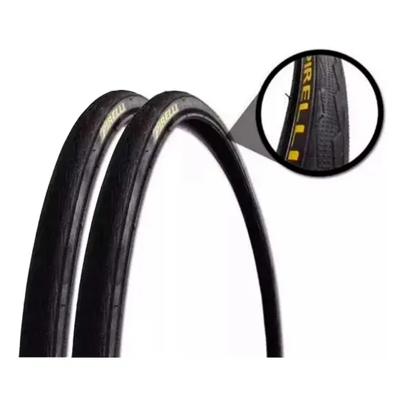 Par Pneu Bicicleta Speed/road 700x23 Pirelli Tornado Alfa Cor Preto Foto 1