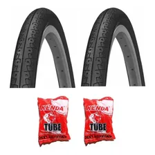 Par Pneu Bike Kenda Slick 26 X 1.50 Preto + 2 Camaras Kenda Foto mini 1