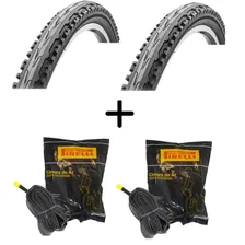 Par Pneu Kenda 26 Misto Semi Slick + 2 Câmaras Pirelli Foto mini 1