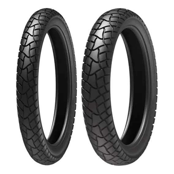 Par Pneu Nxr Bros 150 Levorin 90/90-19 +110/90-17 Dual Sport Foto 1