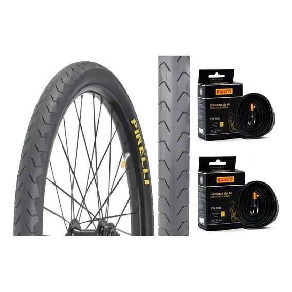 Par Pneu Pirelli Phantom 700x38 Serve Em Aro 29 + 2 Camaras Cor Preto Foto 1