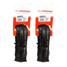 Par Pneus Bicicleta Speed Chaoyang Viper Sem Arame 700x25 Cor Preto Foto mini 3