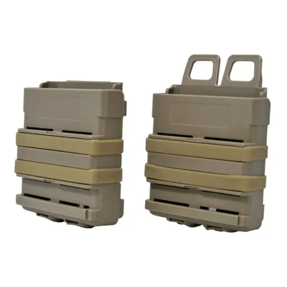 Par Porta Carregador Fuzil 762 Polímero Molle Modular Colete Cor Tan Foto 1
