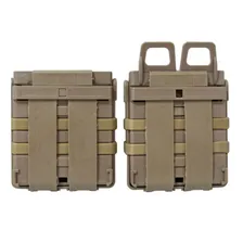 Par Porta Carregador Fuzil 762 Polímero Molle Modular Colete Cor Tan Foto mini 4