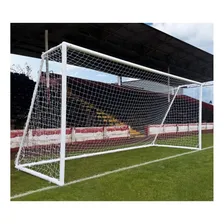 Par Rede Futebol De Campo Tradicional Standart Fio 2mm Sport Cor Branco Foto mini 4