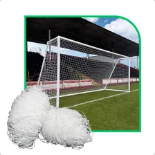 Par Rede Futebol De Campo Tradicional Standart Fio 2mm Sport Cor Branco Foto mini 3