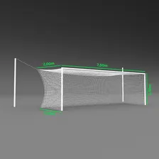Par Rede Gol Futebol Campo T. México Fio 4mm Proteção U.v. Foto mini 4