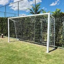 Par Rede Gol Futebol Society Suiço 4mts Fio 4mm Proteção Uv Foto mini 2