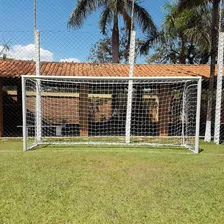 Par Rede Trave Gol Futsal F4 Caixote Seda Futebol De Salão Foto mini 4