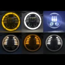 Par Refletor Farol 100w 5,75 Polegadas Farol De Redondo Faróis De Lua Crescente Foto mini 4