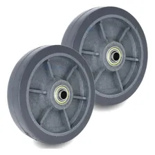 Par Roda 6 Polegada 614 Pvc Termoplástica Rodízio Andaime Rodas Cinza-escuro Foto mini 1