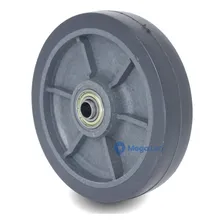 Par Roda 6 Polegada 614 Pvc Termoplástica Rodízio Andaime Rodas Cinza-escuro Foto mini 4