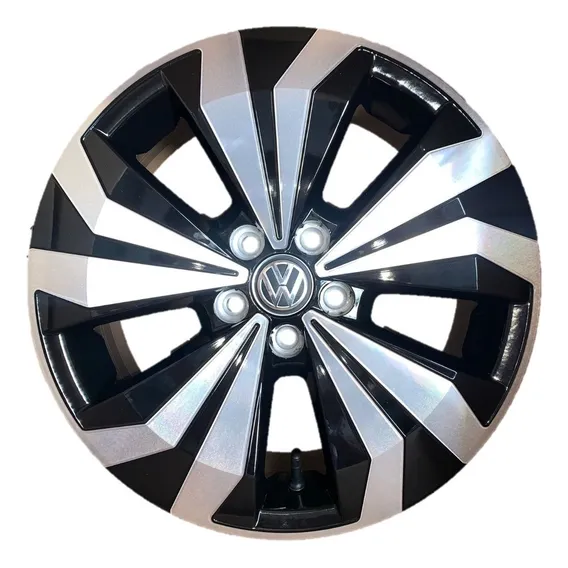 Par Roda Diamantada Volkswagen T-cross Sense Aro 16 Cor Preto Foto 1