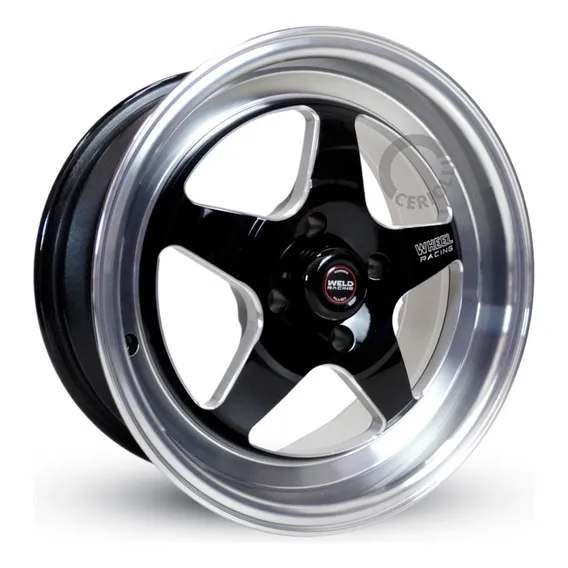 Par Roda Weld Rts 4x100 Preta Diam. +bicos C14 Cor C14 Tala 8 4x100 Foto 1