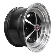 Par Rodas Aro 15x8 5x114 Magnum (02 Unidades) +bicos Cor Preto Com Diamantado Foto mini  3