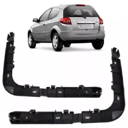 Par Suporte Guia Parachoque Traseiro Ford Ka 2008 A 2013 Foto 1