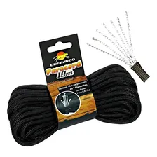 Paracord 550 Guepardo 10m 250kg 7 Filamentos Cordim Corda Cor Preto Foto mini 3