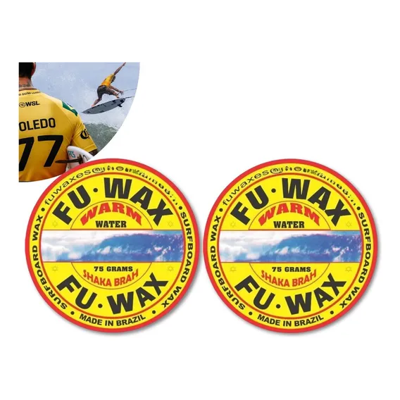 Parafina Surf Fu Wax Warm 80g Água Morna Kit 02 Unidades Foto 1