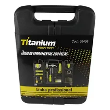 Parafusadeira 21v À Bateria Titanium +jogo Ferramentas 200pc Foto mini 2
