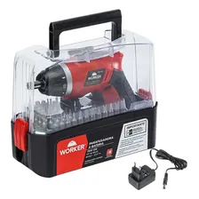 Parafusadeira A Bateria 3,6v 58 Peças Worker Foto mini 1
