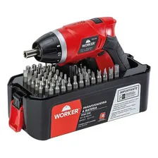 Parafusadeira A Bateria 3,6v 58 Peças Worker Foto mini 2