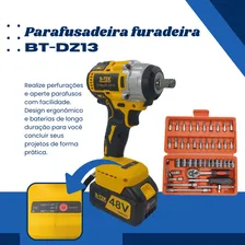Parafusadeira Chave De Impacto 1/2 Bateria 48v + Jogo Chaves Cor Amarelo Frequência 50/60 Foto mini  3