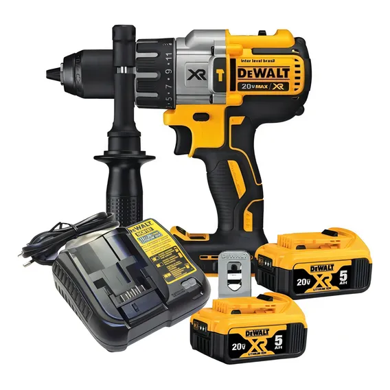 Parafusadeira E Furadeira S/fio Dewalt Dcd996+2 Bat. Carreg. Cor Amarelo 110V/220V Foto 1