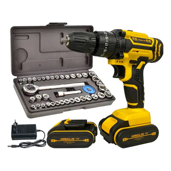Parafusadeira Furadeira 12v Bivolt Com Maleta + Acessorios Foto 1