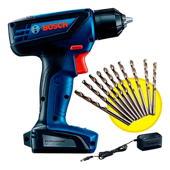 Parafusadeira Furadeira Bosch 12v Bivolt Led Lithium + Kit Foto 1