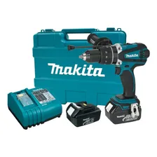 Parafusadeira Furadeira Impacto Bateri Dhp458rfe3 Makita 18v Cor Azul-turquesa 110v/220v Foto  mini 1