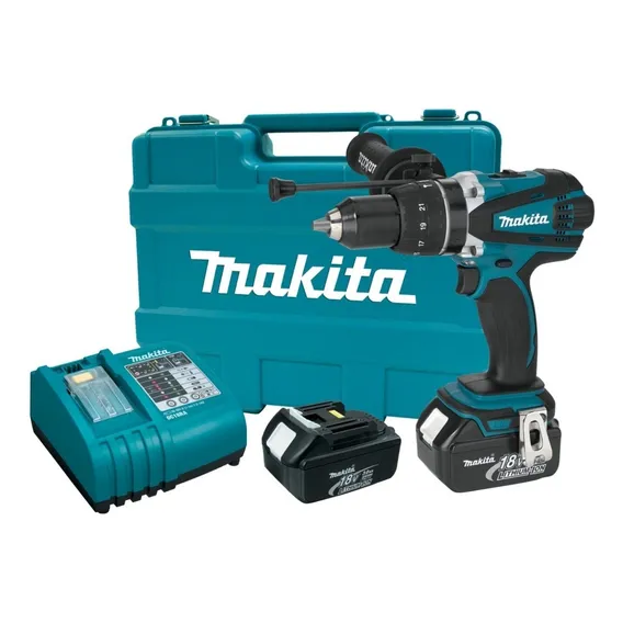 Parafusadeira Furadeira Impacto Bateri Dhp458rfe3 Makita 18v Cor Azul-turquesa 110v/220v Foto 1