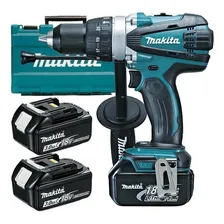 Parafusadeira Furadeira Impacto Bateri Dhp458rfe3 Makita 18v Cor Azul-turquesa 110v/220v Foto mini  2