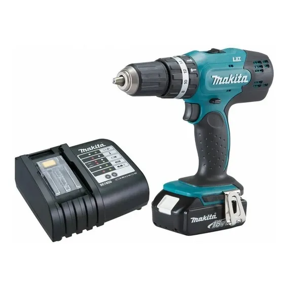 Parafusadeira Furadeira Impacto Bateria 18v Makita Dhp453x10 Foto 1