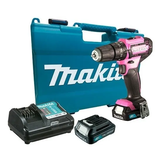Parafusadeira Furadeira Impacto Rosa Makita Hp333dwyep 12v Foto 1