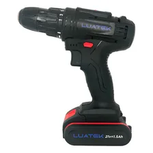 Parafusadeira Furadeira Marca Luatek 21v C/ Ferramentas 2 Baterias Cor Preto 110v/220v Modelo LWJ-219 Foto mini 3