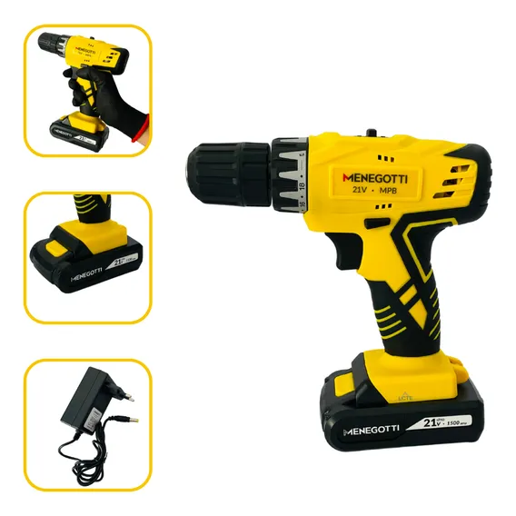 Parafusadeira Furadeira Mpb 21v 1350rpm - Menegotti Foto 1