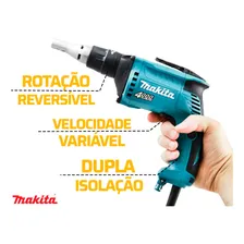 Parafusadeira Para Gesso 570w Fs4000 Makita 220v Cor Azul Foto mini  2