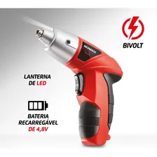 Parafusadeira Recarregável Mondial Vermelho 4,8v FPF-05M Foto mini 4