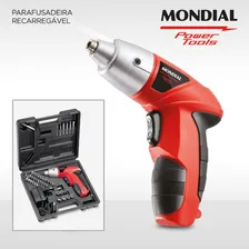 Parafusadeira Recarregável Mondial Vermelho 4,8v FPF-05M Foto mini  2