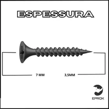 Parafuso 3,5x35 3,5 X 35 Fosfatizado Trombeta 500u Agulha Foto mini 3
