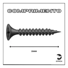 Parafuso 3,5x35 3,5 X 35 Fosfatizado Trombeta 500u Agulha Foto mini 4