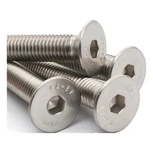 Parafuso Allen Inox Cabeça Chata Cônica M5 X 25mm Kit 50 Pçs Foto mini 3