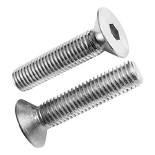 Parafuso Allen Inox Cabeça Chata Cônica M5 X 25mm Kit 50 Pçs Foto mini 2