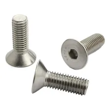 Parafuso Allen Inox Cabeça Chata Cônica M4 X 16mm Kit 10 Pçs Foto mini 2