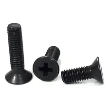 Parafuso Chato Phillips M3 X 8mm Oxidado Preto - 100 Pçs Foto mini 4