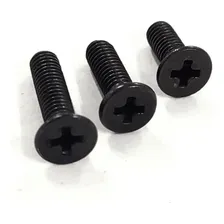 Parafuso Chato Phillips M3 X 8mm Oxidado Preto - 100 Pçs Foto mini 1