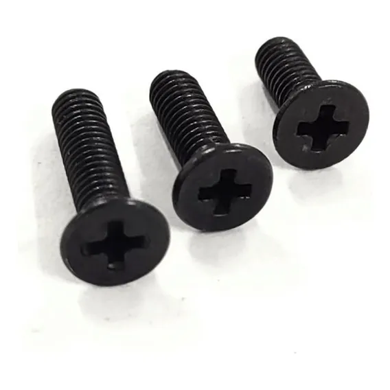 Parafuso Chato Phillips M3 X 8mm Oxidado Preto - 100 Pçs Foto 1